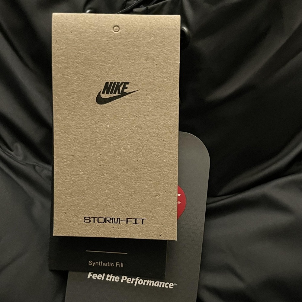 Nike Storm-FIT Parka Coat Mens Small Black Long Puffer Hooded FB8189-010 - Picture 10 of 13
